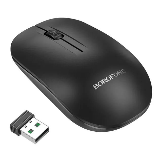 BOROFONE BG14 Planet 2.4G Wireless Mouse – 1000 DPI, USB Receiver